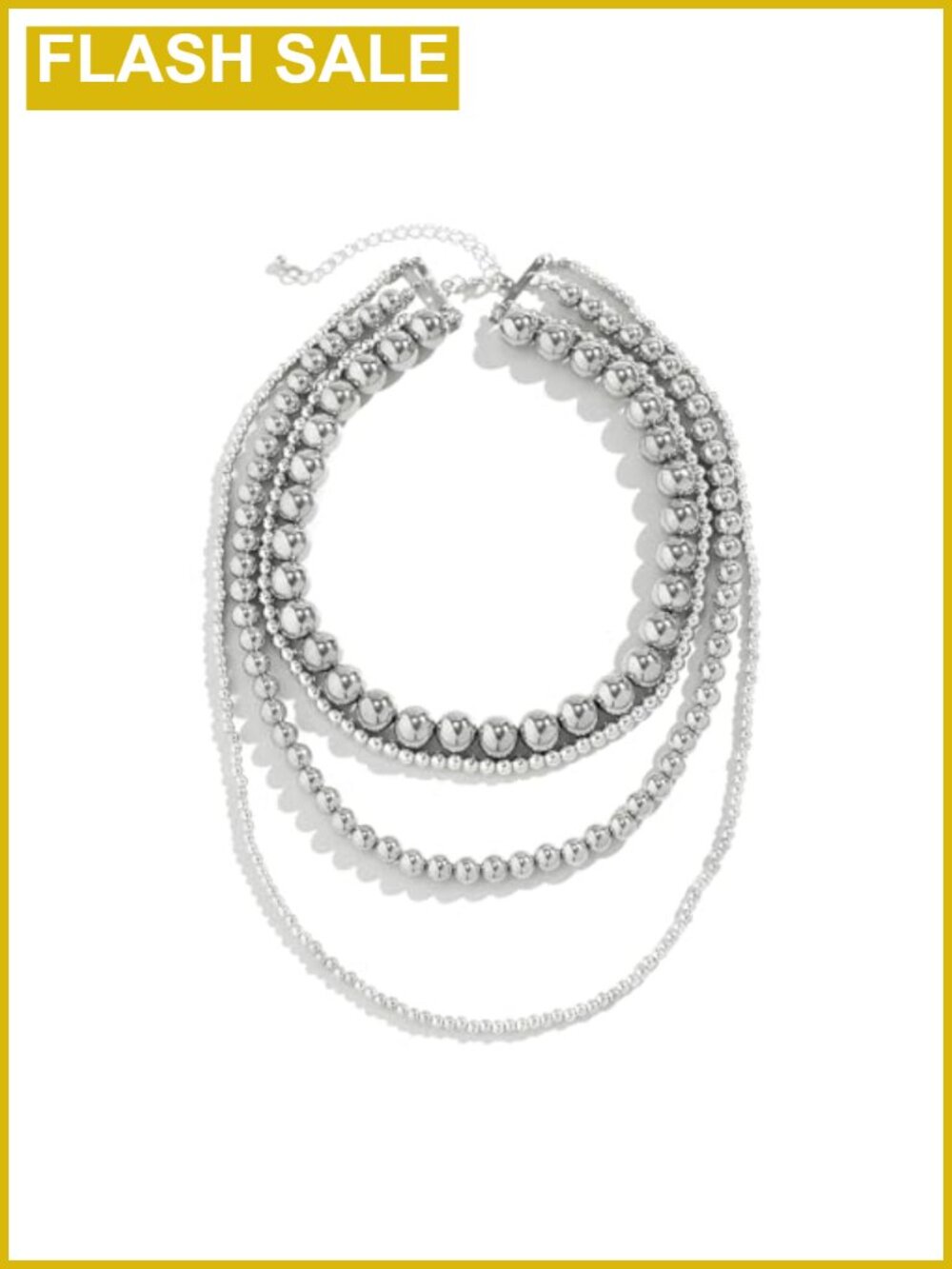 Layered Gold Chunky Multi Strand Bead Necklace for Women Wedding Bridesmaid